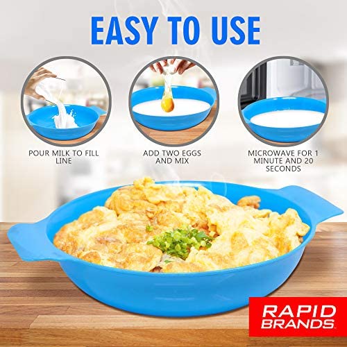 Rapid Egg Cooker | Microwave Scrambled Eggs & Omelettes In 2 Minutes | Perfect For Dorm, Small Kitchen, Or Office | Dishwasher-Safe, Microwaveable, & Bpa-Free #TOP3
