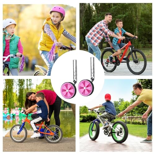 Ruedas de equilibrio resistentes antivuelco con soporte de acero para bicicleta 4