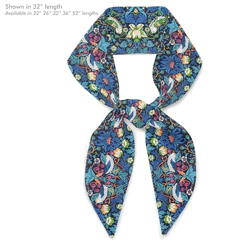 Liberty London Scarf -Choose Length - "Strawberry Thief" William Morris Skinny Scarf Tie Headband, Handbag/Purse flair - Silky Tana Lawn Cotton - Choose Length3