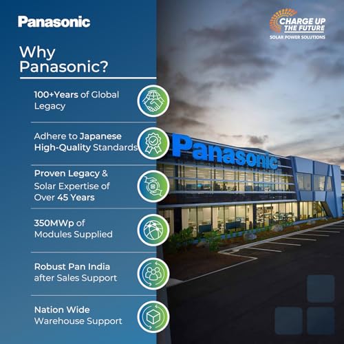 Image of Anchor By Panasonic 550Watt Solar Panel, Non DCR Mono Facial Half Cut 144 Cells, Mono-PERC Solar Module, 10BB, 25 Years Linear Performance Warranty (Pack of 2)