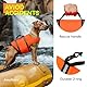 AMZNOVA Rip Stop Hundeschwimmweste, Schwimmweste Hund für Bootfahren, Auftrieb & Schwimmhilfe, Rettungsweste, S, Leuchtend Orange