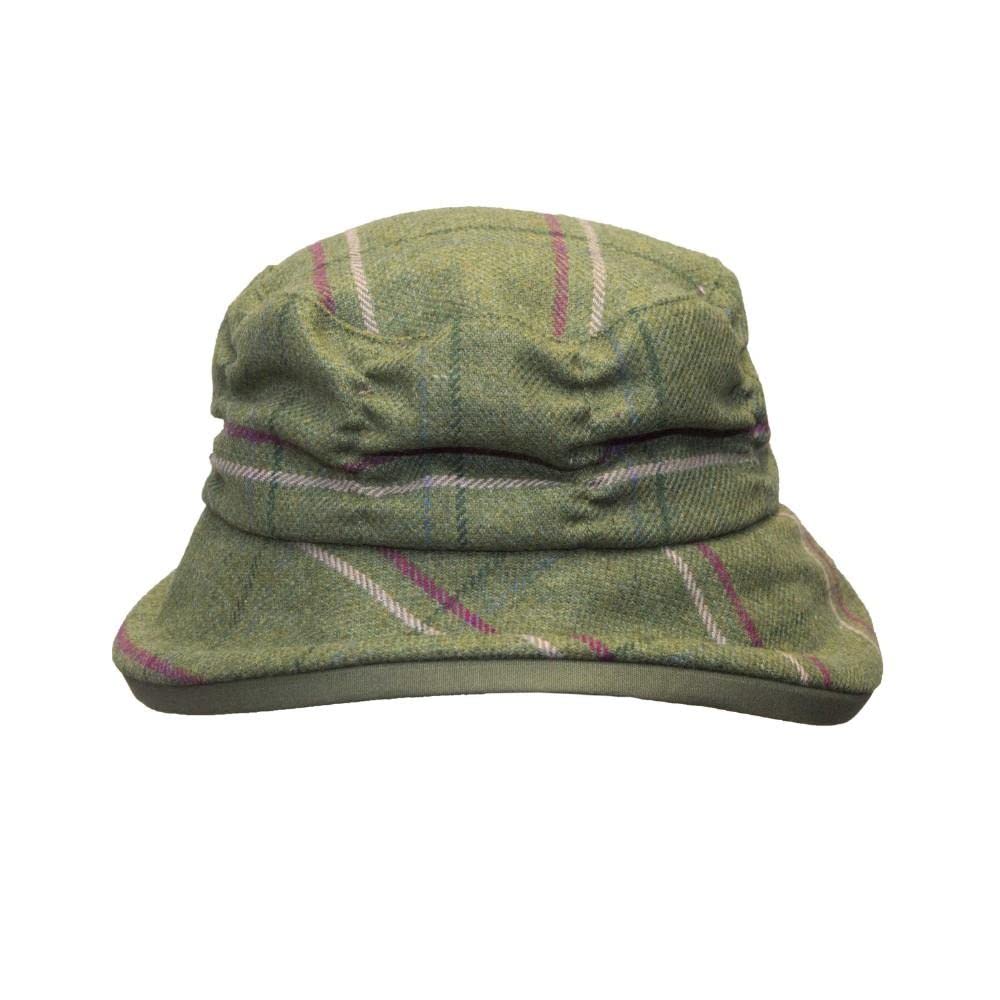Walker And Hawkes Women's Pink Stripes - Derby Tweed Rouche Style Country Hat - Xs (56Cm)