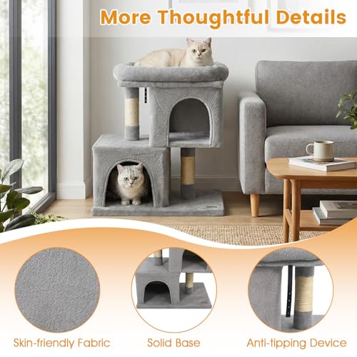 Árbol para gato moderno PETSITE 25.5 pulgadas Gris miniatura 7