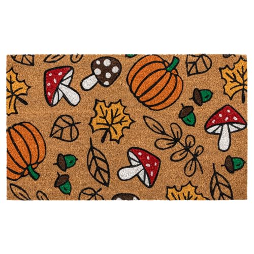 JVL Latex Backed Coir Entrance Doormat 45x75cm - Autumn, 45 x 75 cm (Rectangular) - Image 4