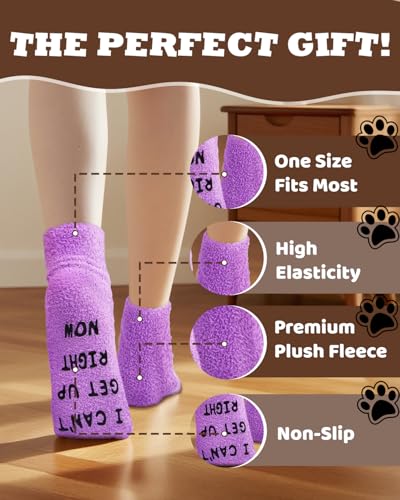 Gifts for Mom, Stocking Stuffers for Women Adults, Christmas Gifts for Women Mom Grandma Teacher Wife Dog Lovers, Birthday Mothers Day from Daughter Son, Funny Fuzzy Slipper Socks.3