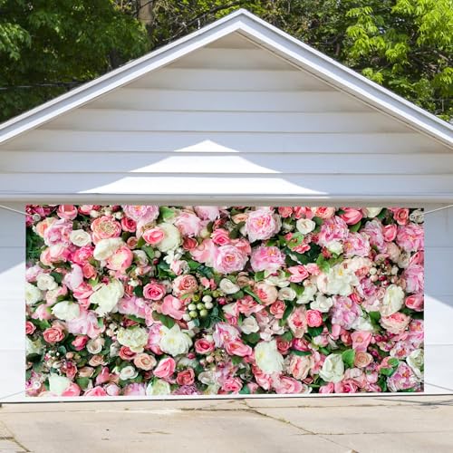 Toile de fond pour porte de garage - 1,8 x 4 m - Grande décoration murale pour intérieur et extérieur - Pour anniversaire, mariage, fête prénuptiale