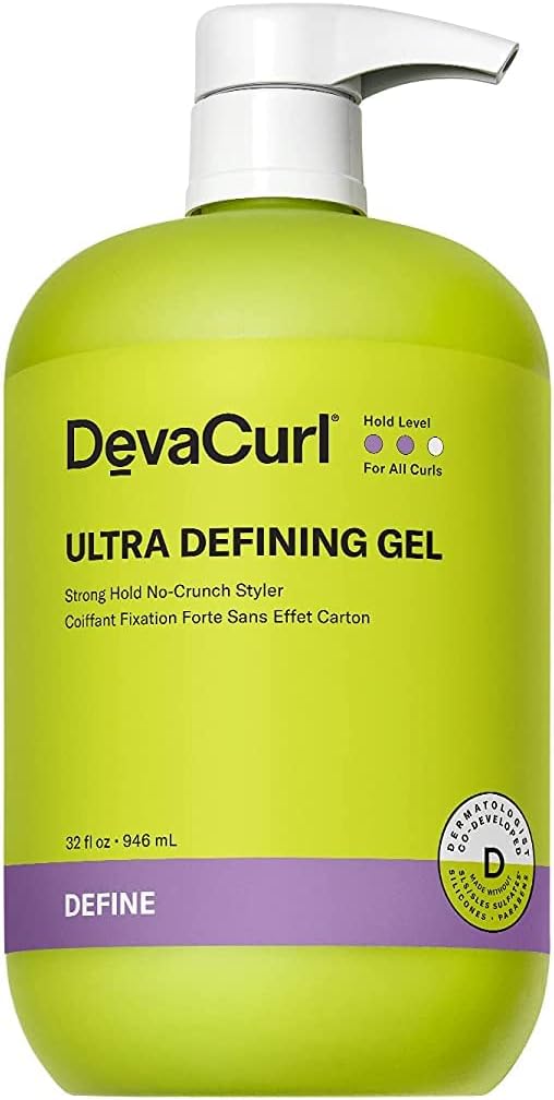 DevaCurl Ultra Defining Gel Strong Hold No-Crunch Styler, Bright Breeze, 32 fl. oz.