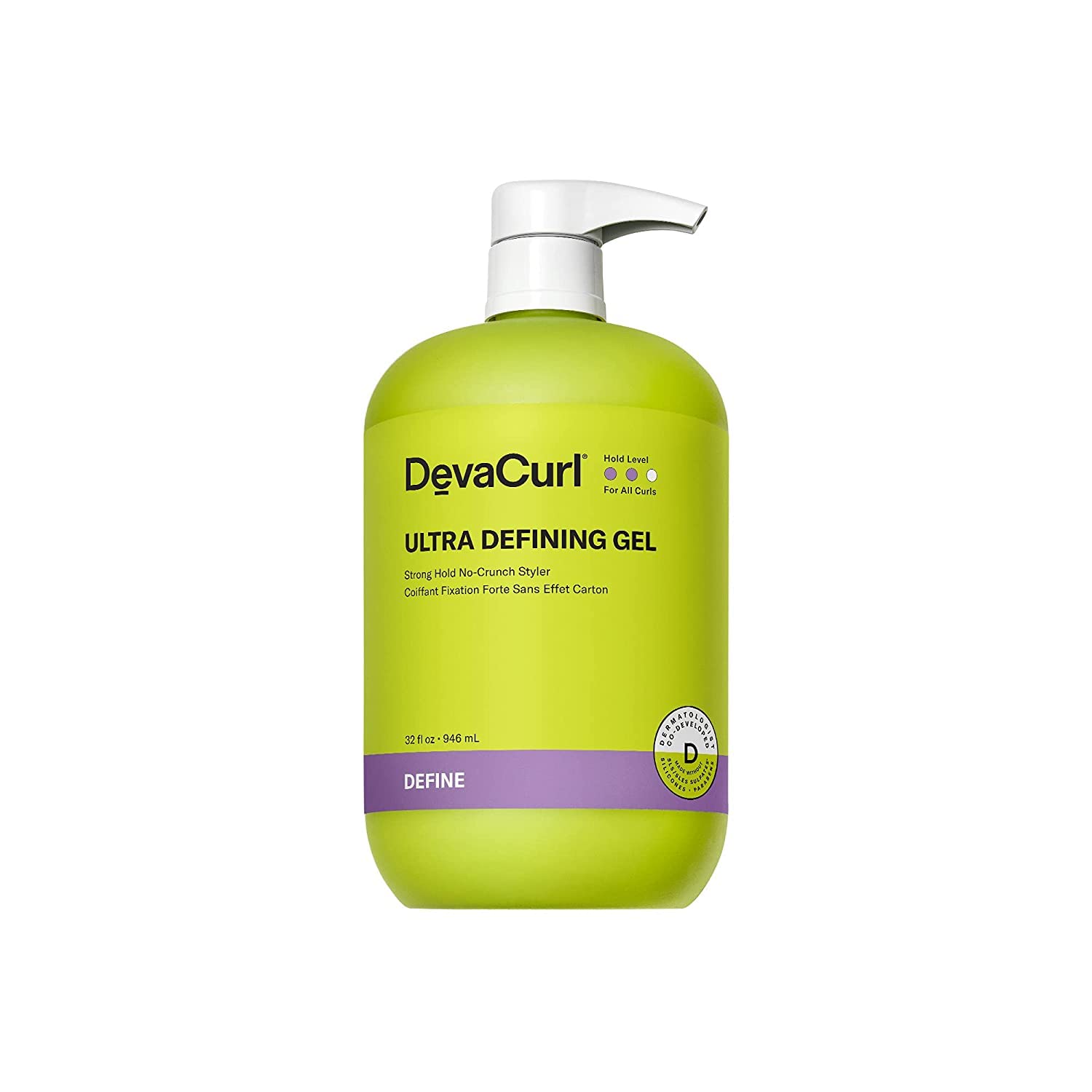 DevaCurl Ultra Defining Gel Strong Hold Non-Crunch Styler | Non-Flaking Formula | Non-Sticky