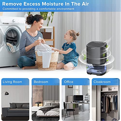 Dehumidifiers,Laover Dehumidifiers For Home 35Oz Dehumidifier For Bathroom 2500 Cubic Feet(280 Sq Ft) With Two Working Modes 7-Color Led Light Quiet Dehumidifiers For Bedroom Small Portable Auto-Off Dehumidifier For Basement Closet Rv Kitchen Garages #TOP5