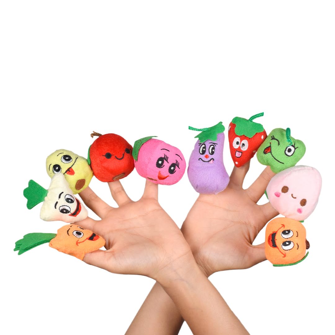 Ultra Plush Soft Toy Fruit Vegetable Finger Puppets - Set of 10 (B07MHL3HDX) Amazon Price History, Amazon Price Tracker