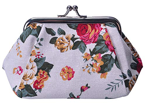 Preisvergleich Produktbild iSuperb Münzbörsen Münzbeutel Geldbörse Täschchen Damen Portemonnaie Geldsäckchen Mädchen Coin Purse Wallet Münzen Geldbeutel Verschlussart Kleingeldbörse Handtasche (Weiß)