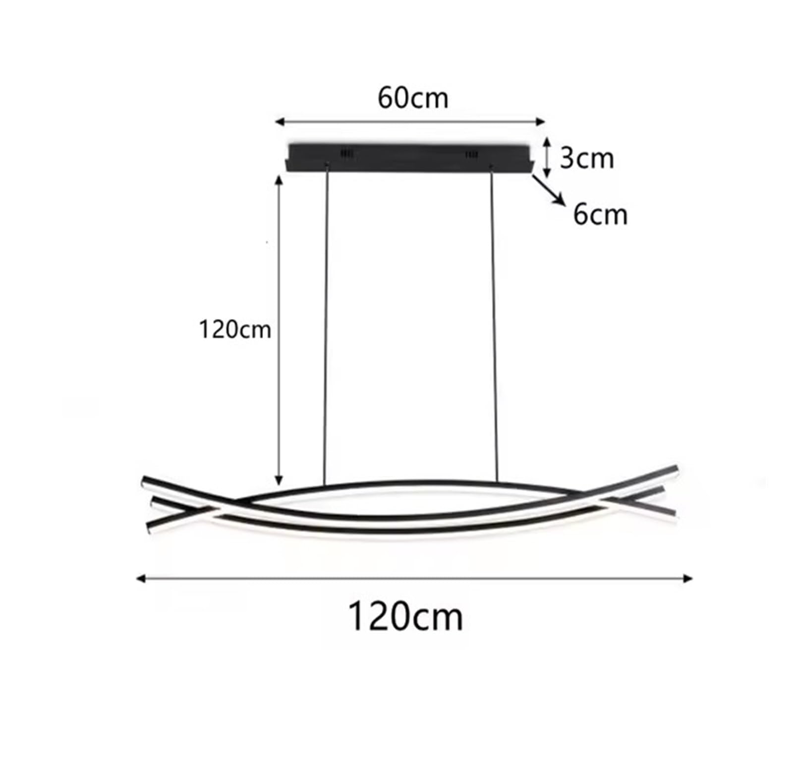 Lampadario a Sospensione per Isola da Pranzo, lampadario a soffitto, Striscia da Cucina in Alluminio, Lampada a Sospensione a LED per casa, Spazio