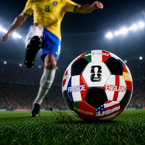 Image of Hamleys FIFA World Cup 2026 Official Licensed Merchandise | Size 5 Football | Black Multiflag