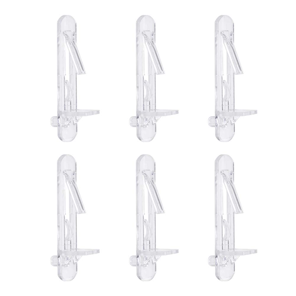 INCREWAY 30 Pack Shelf Support Peg, Clear Plastic Cabinet Shelf Pins, Self-Locking Bracket Clips for Supporting Furniture Kitchen Bookcase Closet Shelf, Fits 16mm Shelves