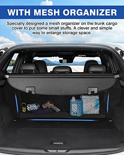 Autorder Upgraded Cargo Cover Custom Fit For Mazda Cx-5 2017-2023 Accessories Trunk Shade Cover No Gap With Storage Cargo Net Carbon Fiber Retractable Security Shield Shade #TOP5