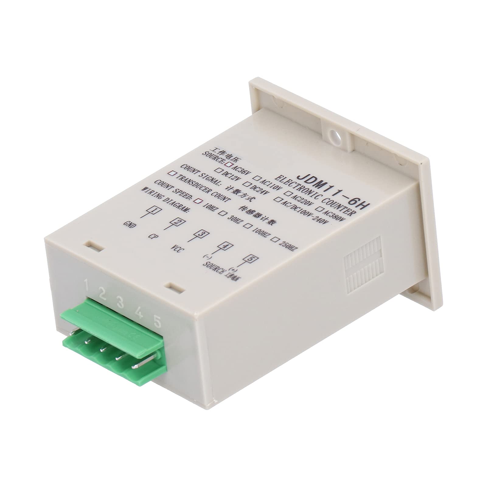 Panel Counter, JDM11-6H Electronic Digital Display Counter for Industrial Automation Control Systems for Chemical Machinery Agriculture (AC380V)
