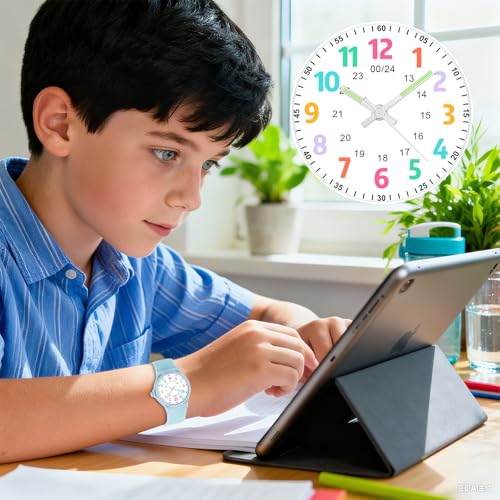 Image of Juboos Kids Watch Analog for Boys Girls Toddler, 3ATM Waterproof Wirstwatch Learning Time and Easy to Read
