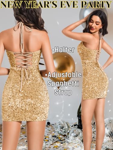 Sexy Sequin Dress for Women,Sparkly Glitter Velvet Mini Prom Dresses,Plunge Backless Club Outfit Cocktail Party3