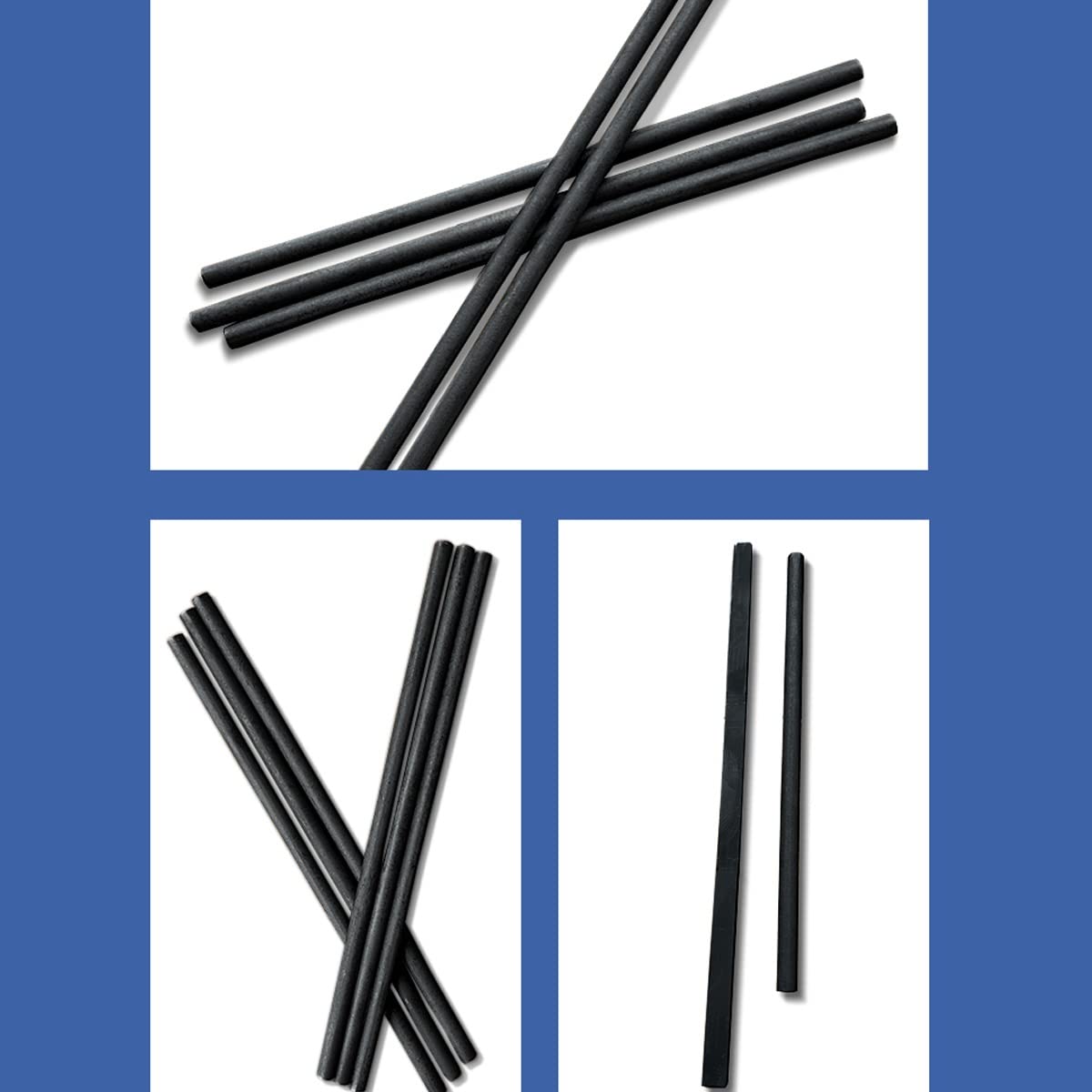 Elettrodi Per Saldatura Eosnow 5 Pezzi Colore Nero 99,9% Elettrodo Di Grafite Lunghezza Asta Cilindro 100 Mm Diametro 10 Mm Saldatrice Ad Elettrodo