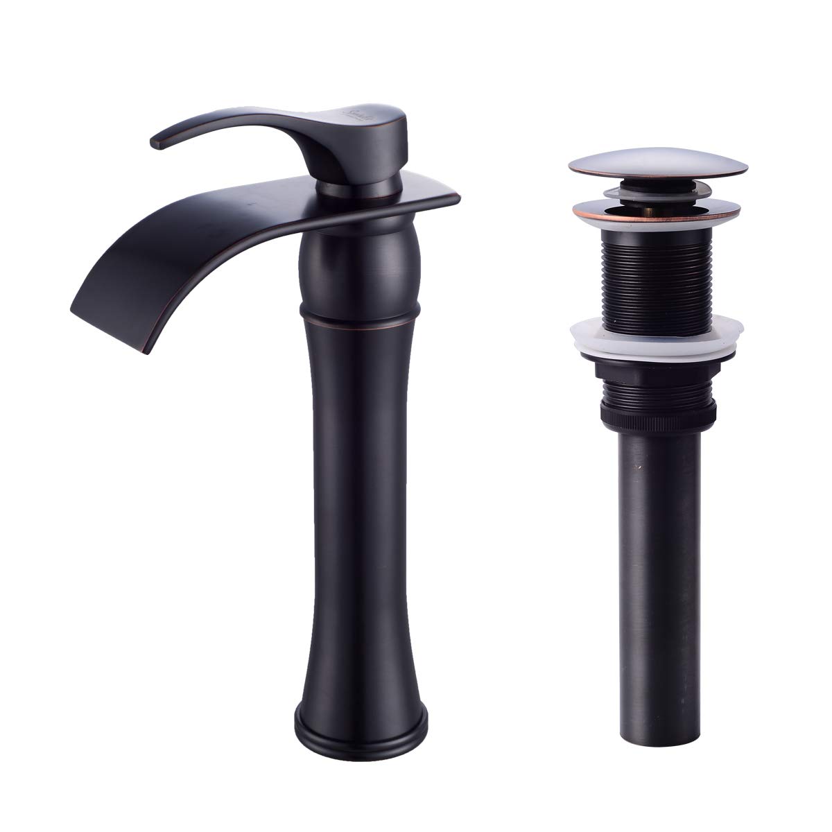 Yuelife Bathroom Sink Faucet Waterfall Faucet To Know Wash Basin Handle Single Hole Toilet Mixer Tap With Waste Oil Rubbed Bronze Tall Body