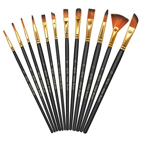 Skaaisont Acrylic Paint Brushes, Black, Plusieurs Tailles Cover