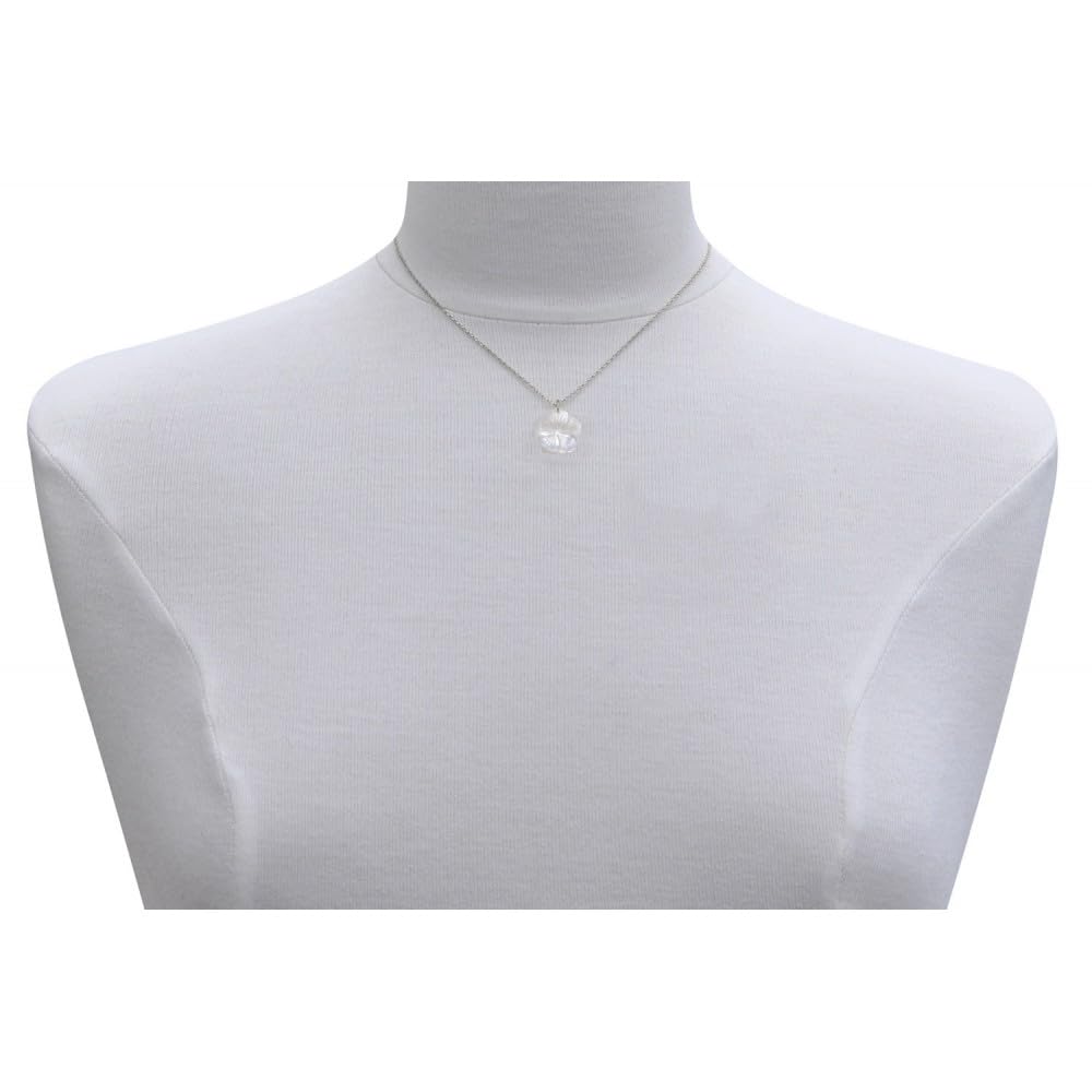 LES POULETTES BIJOUX - Collier Argent 925 Fleur de Nacre Ivoire