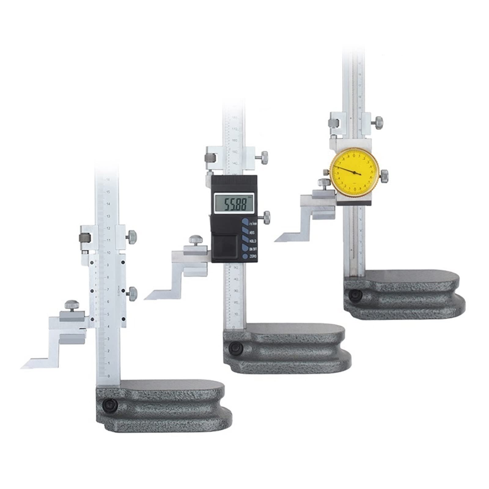 Cyfrowe Narzędzia Pomiarowe Elektroniczny noniusz cyfrowy wyświetlacz wybierania wysokościomierz 0-200 0-300 Mm z wysokościomierzem przyrząd pomiarowy suwmiarki(Dial 0-200mm)