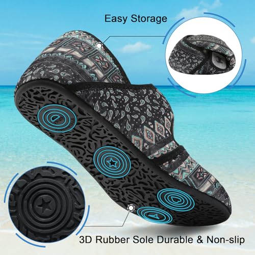 Image of Water Shoes for Women Men Barefoot Beach Swim Aqua Socks Summer Wide Slides Sandals Quick Dry Pool River Sea Sock Shoes