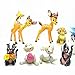 CYSJ Bambi Cake Topper Minitiere 7 pcs Eichhörnchen Kuchen Dekoration Geburtstags Party liefert Hase Dekorative Ornamente Cake Topper Party Dekoration Lieferungen Kinder