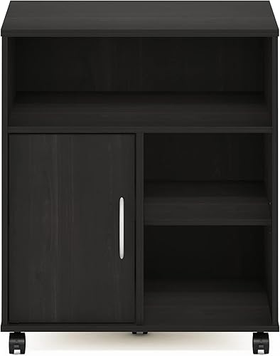 Miniatura 6 de Furinno Econ Home Office - Soporte para impresora debajo del escritorio con ruedas, color expreso, gabinete Pino ámbar,Blackwood,Nuez