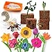 BRETOYIN 16PCS Life Cycle of Bee Figurines Plant Toy...