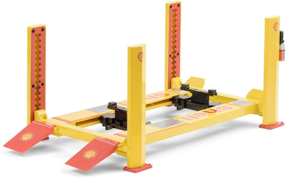 Greenlight Adjustable Four Post Lift Shell Oil #2 for 1/18 Scale Diecast Model Cars