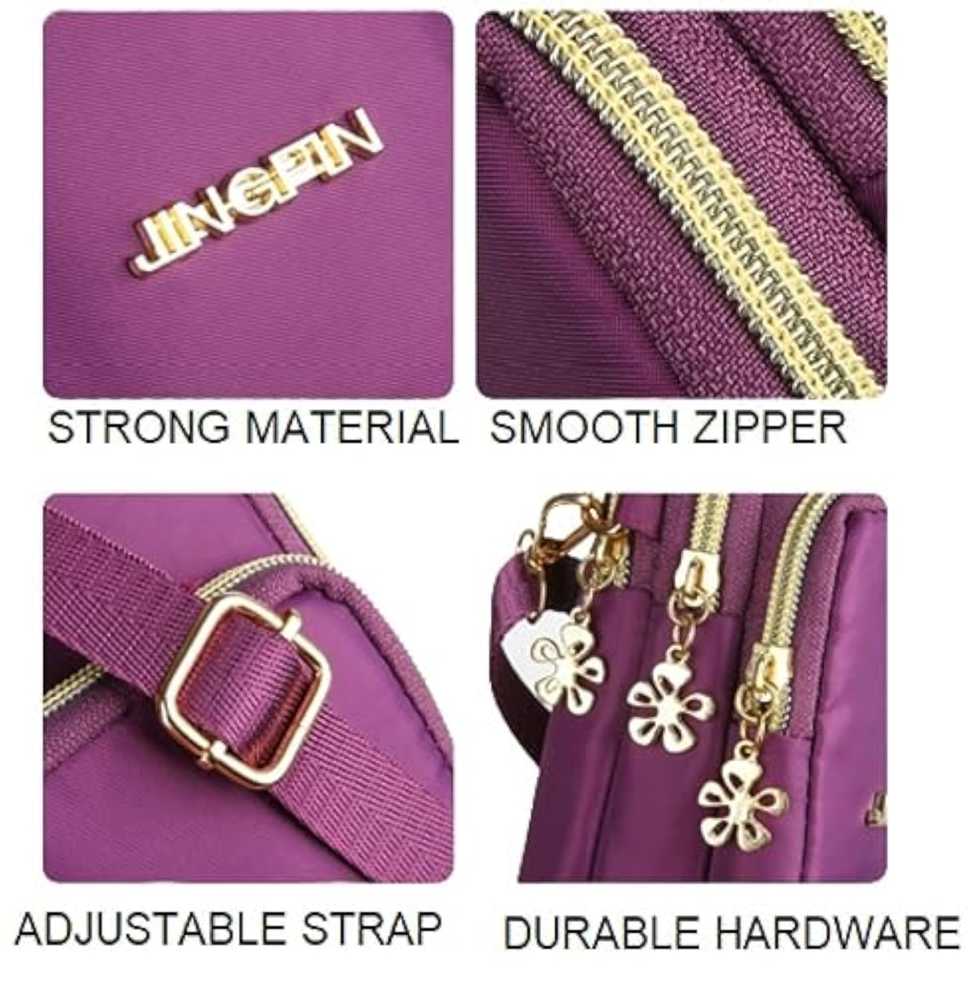 Small Cross Body Bag, Multifunctional 3 Layer Mini Shoulder Bag
