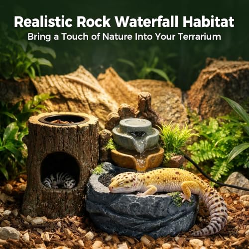 REPTI MATE 3-in-1 Reptile Water Fountain 550ML with Food Dish & Hideout by REPTI MATE - Used condition - Image 5