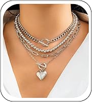 CSIYANJRY99 Layered Gold Necklaces for Women: Chunky Cuban, Paperclip, Snake Chain & Retro Coin Pendant Set