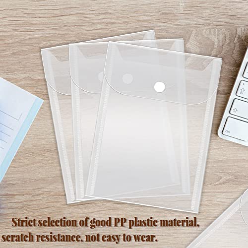 Vmiapxo 40 Pack Stamp And Die Storage Pockets, Reusable Small Plastic Envelopes Waterproof Sticker Organizer Receipt Holder Photo Storage Folders (5" X 7") #TOP5
