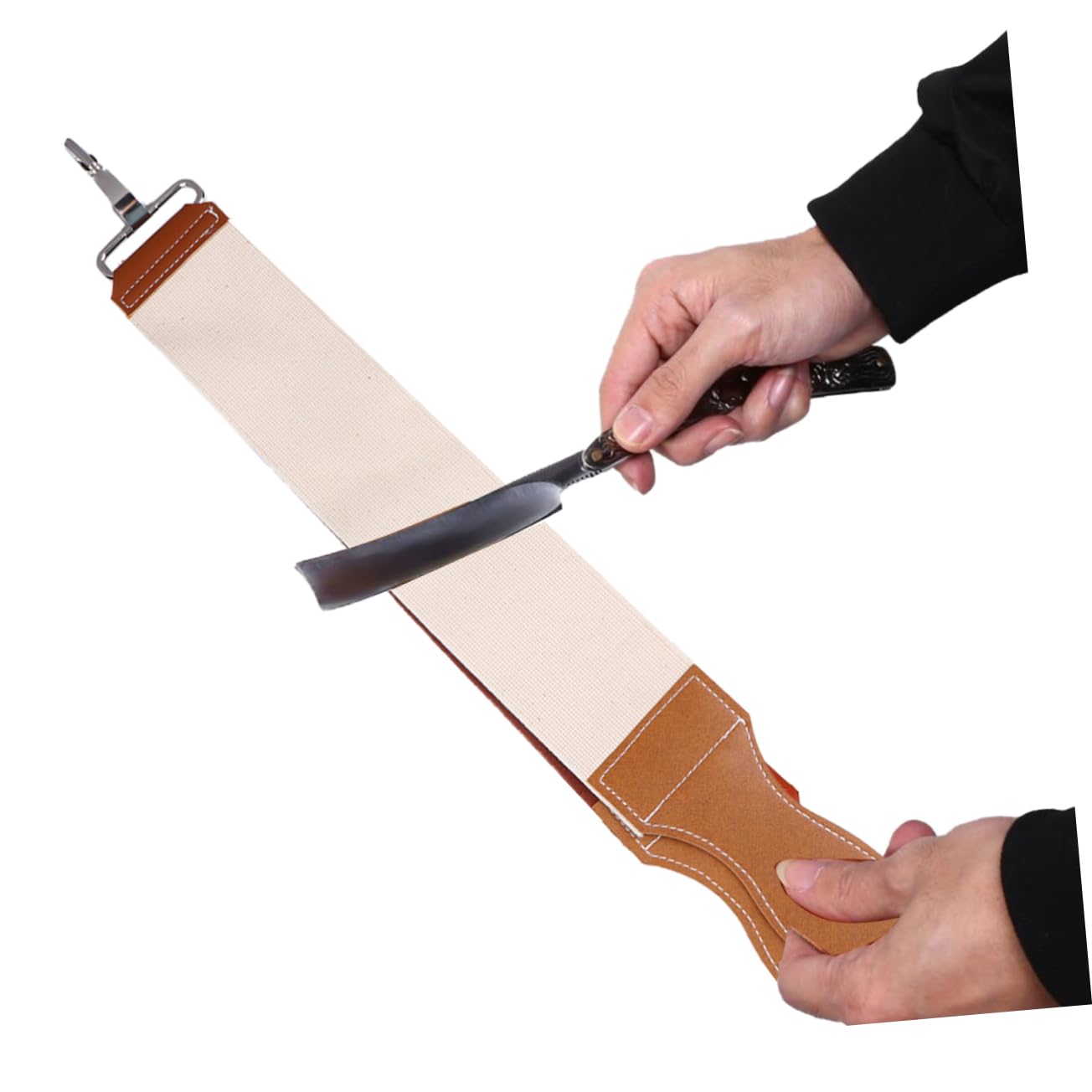 WOONEKY Barber Strop Double-layer Sharpening Strap Leather Honing Razor Polishing Honing Belt