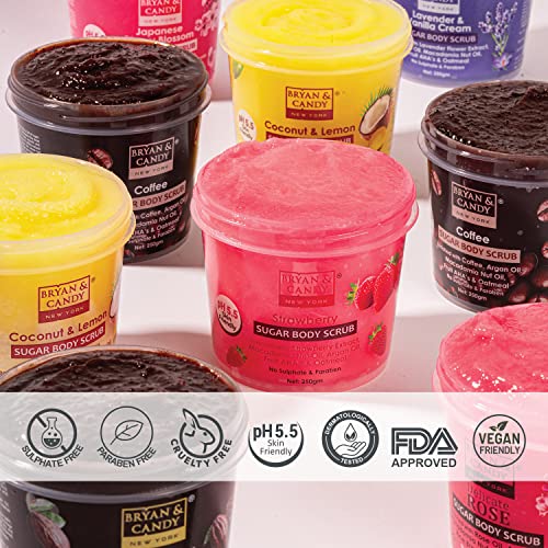 Bryan & Candy Sugar Body Scrub PH 5.5 For Tan Removal & Exfoliation | For Women & Men | 250g (Strawberry) - Image 8