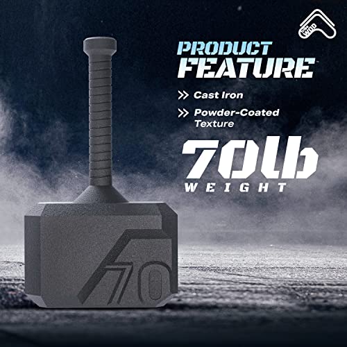 Tribe WOD Kettlebell Hammer 15lb - Strength Training Equipment Kettle Bell - Forearm Strengthener for Cardio and Weight Training - Durable and Versatile Fitness Tool