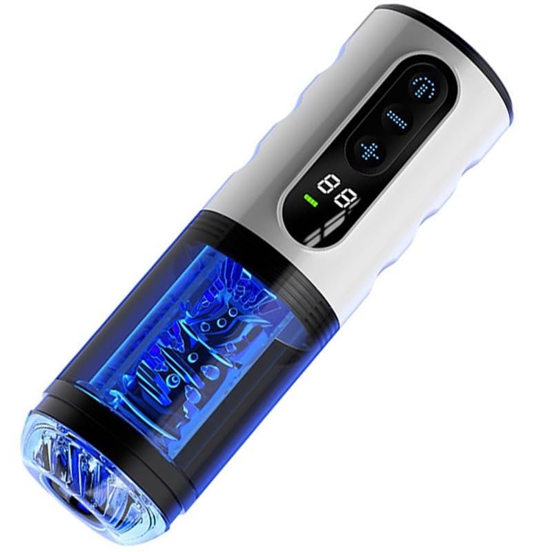 CRFDOLBD Portable Tool, Fully Automatic Men's Fitness Product, LCD Display, Multi-Frequency Telescopic Rotation