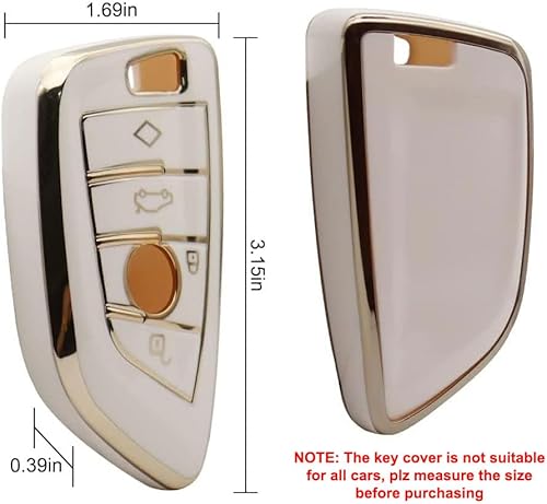 Miniatura 8 de Funda para llavero BMW, anillos para BMW 2 5 6 7 Series X1 X2 X3 X5 X6 X7 Premium Anti-polvo Anti-Break Protección (negro)