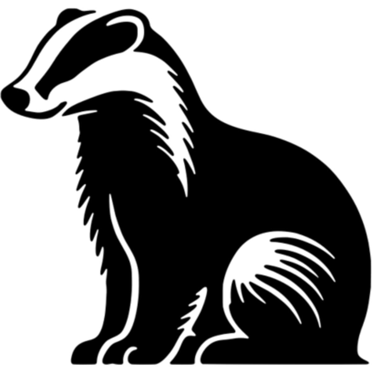 Azeeda 'Sitting Badger' Wall Stencil - M (A5) (WS00059668)
