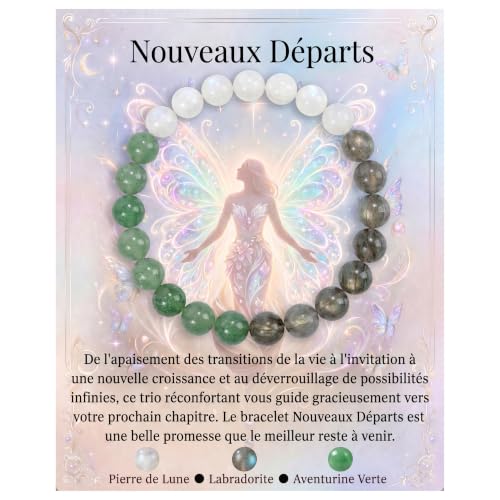 Bivei Bracelet Nouveaux Départs Pierre Naturelle Pour Femme et Homme