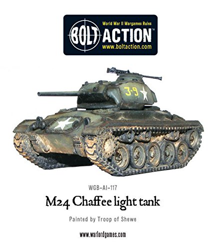 Warlord Games M24 Chaffee - 1:56 / 28mm Resin & Metal Scale Model Tank For Bolt Action Highly Detailed World War 2 Miniatures for Table-top Wargaming