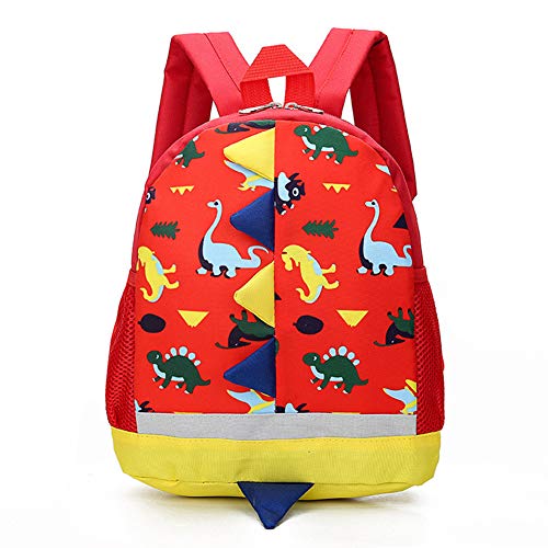 BETOY Mochila Infantil de Dinosaurios para Niños Guarderia Escolar  Rojo