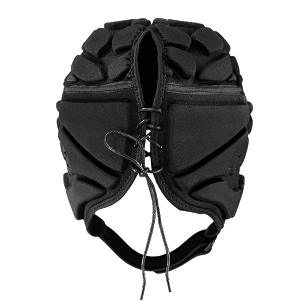 HUIOP Casco da Portiere Morbido Calcio Rugby Calcio Casco da Portiere Copricapo per Bambini Giovani Adulti,Casco da Portiere