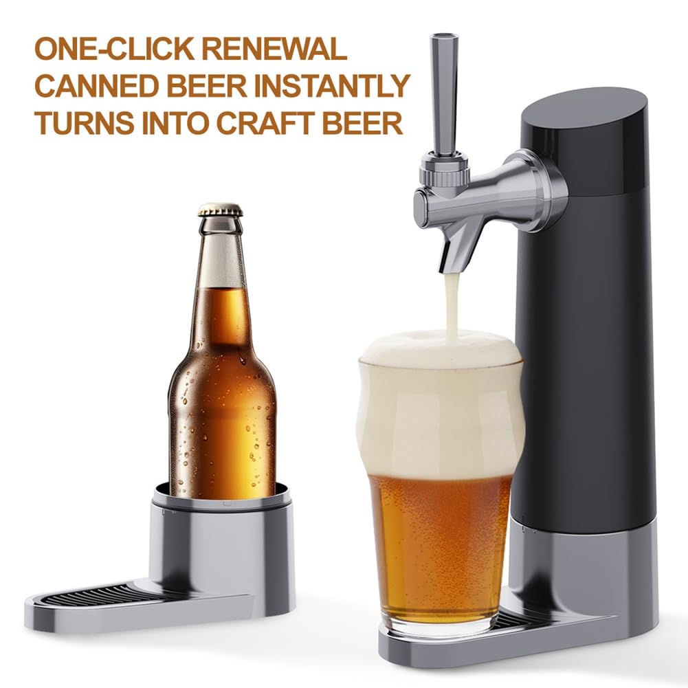 Dispensador de Cerveza de Barril, Mini Dispensador Doméstico de Cerveza para Latas y, Grifo de Cerveza Portátil con Espuma Ultrafina