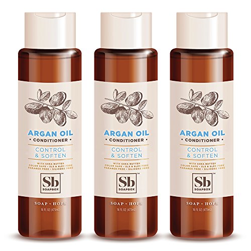 SoapBox Soaps Conditioner, Argan Oil with Shea Butter, 3 Count