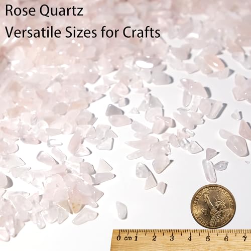 Image of Rose Quartz & Clear Quartz Chips Bulk 2lbs, 2400+ Pieces, 5-8mm Gemstones