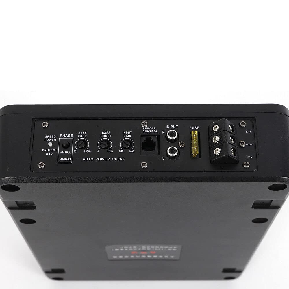 Caisson de basses actif ultra fin pour voiture, 600 W, 8", 12 V, avec jeu de câbles
